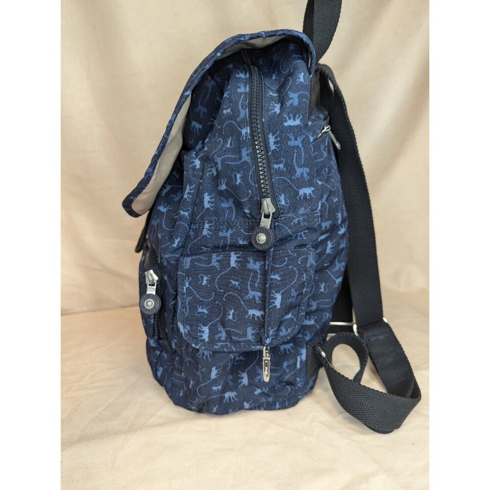 Kipling Blue Backpack Monkey Pattern - image 6